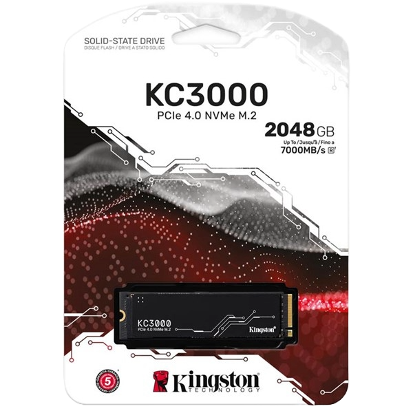 Kingston SSD 2TB M.2 NVMe Gen4【健康度99%】 Kingston KC3000 2TB SSD, M.2-2280, PCIe Gen4 x4 NVMe - CCL Computers